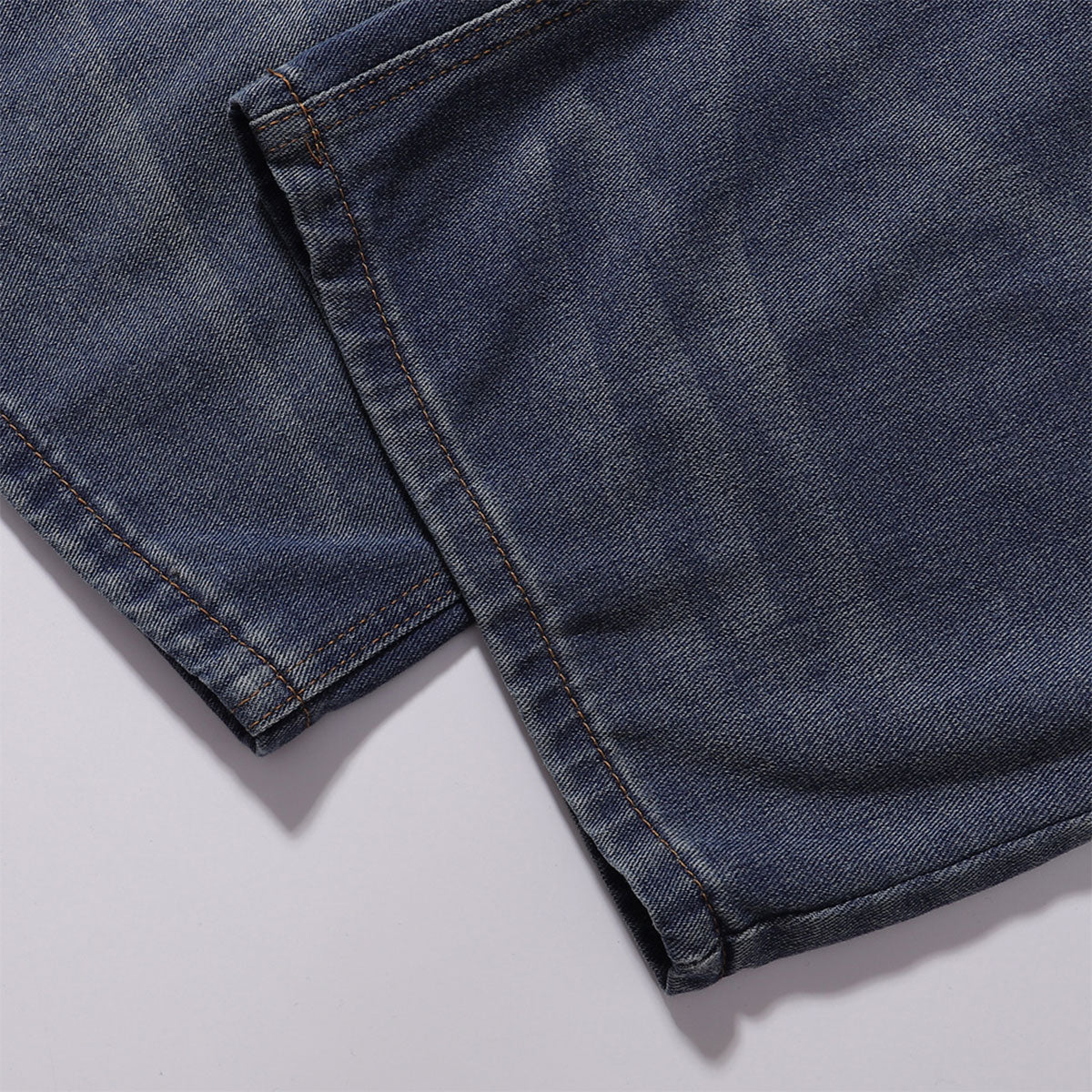 Front Pocket Embroidered Washed Wide Leg Jeans
