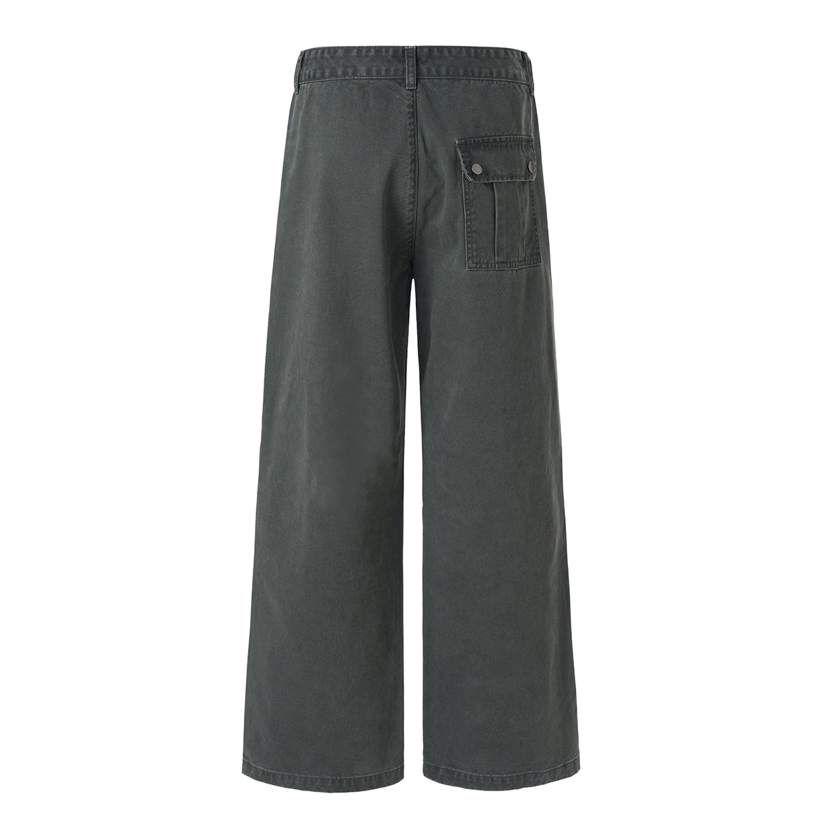 Vintage Washed Workwear Wide-Leg Relaxed Cargo Pants