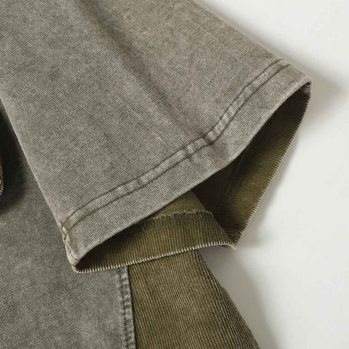 Streetwear Inspired Color Blocked Washed Casual Cotton Tee