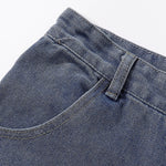 Embroidered Patch High Waist Wide Shorts