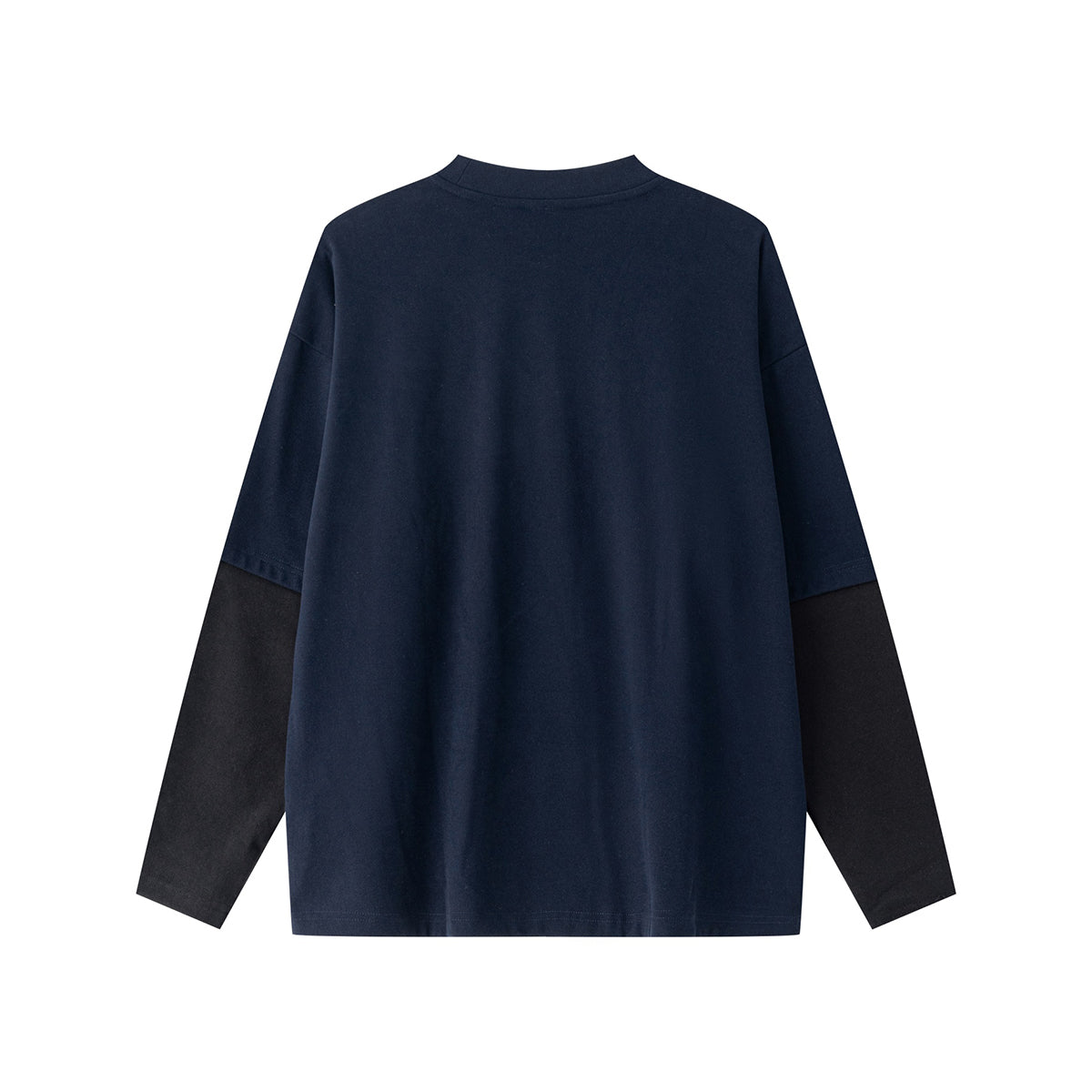 Velour Mock Layered Raglan Sleeve Top