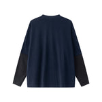 Velour Mock Layered Raglan Sleeve Top