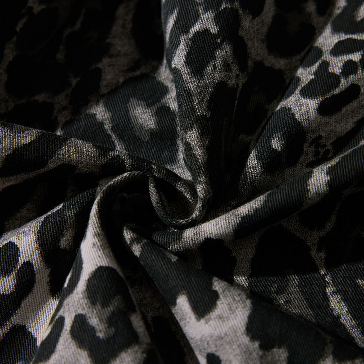 Leopard Print Drawstring Wide-Leg Graphic Pants