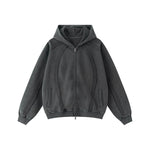 Double Slider Fleece Deconstructed Hoodie