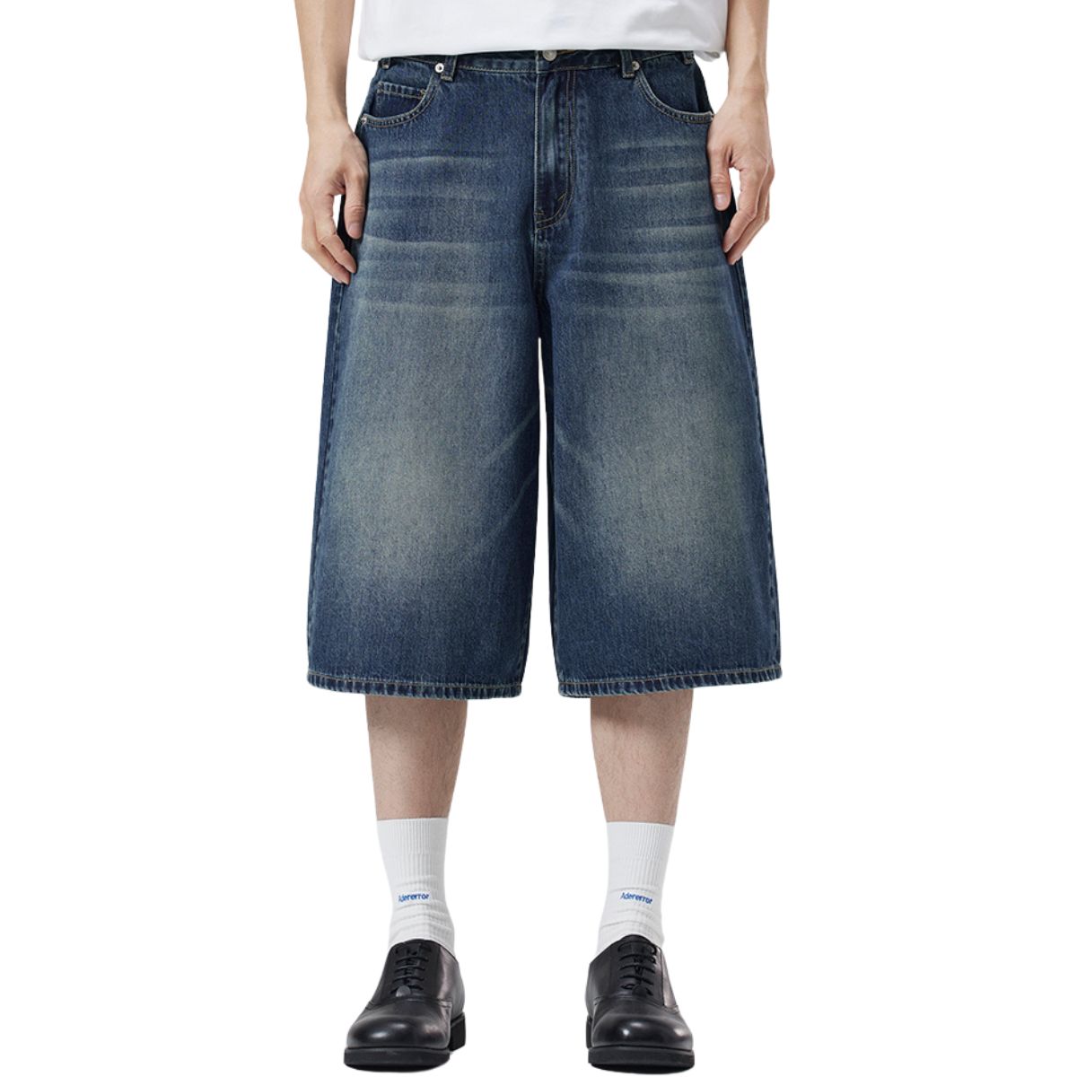 Baggy Bermuda Washed Denim Shorts
