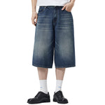 Baggy Bermuda Washed Denim Shorts