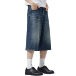 Baggy Bermuda Washed Denim Shorts