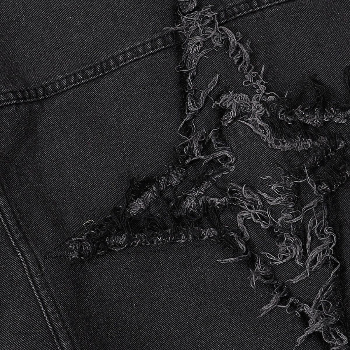 Raw Edge Star Denim Trucker Jacket