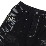 Smoke Rise Graffiti Black Wide-Leg Printed Jeans