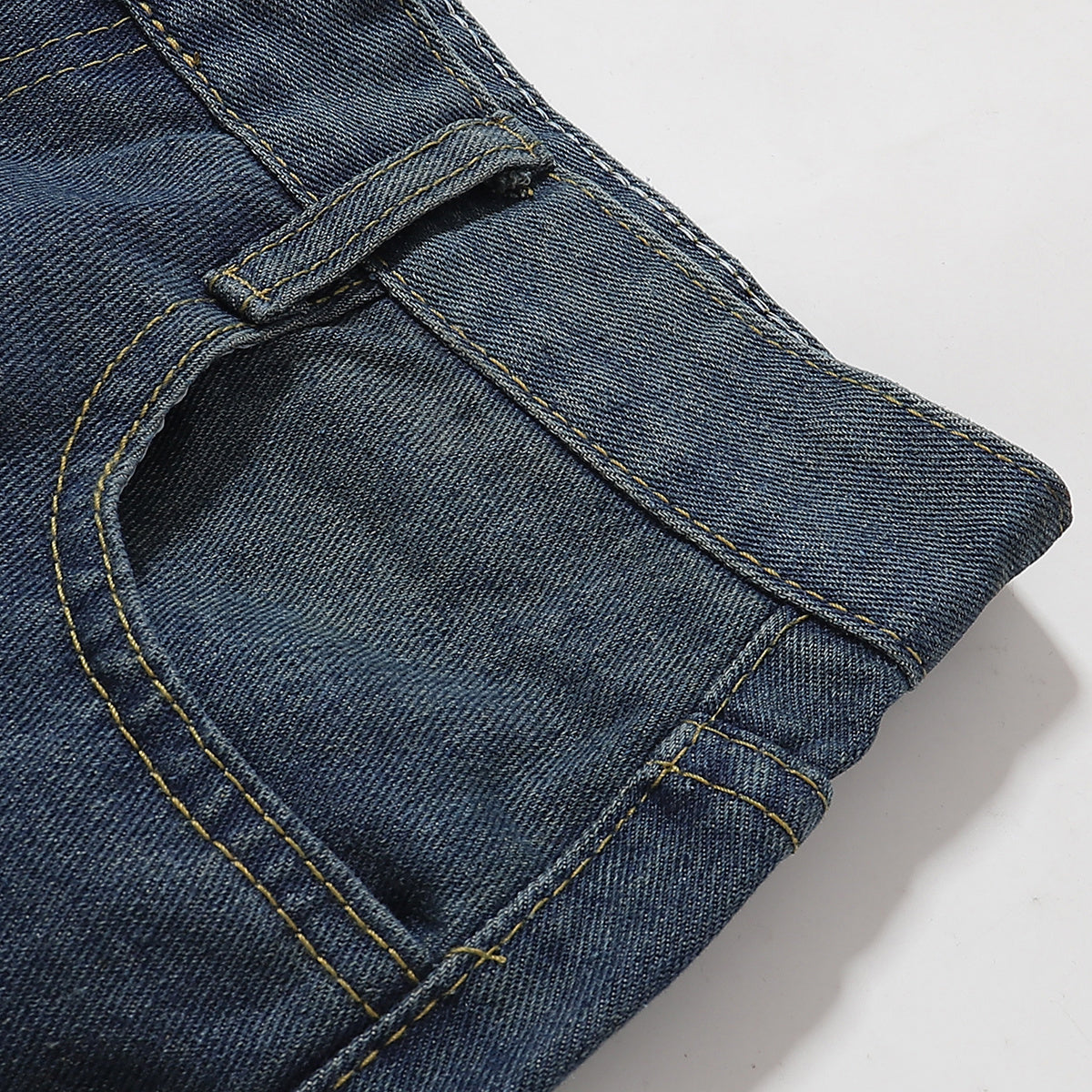 Vintage Washed Knee Length Denim Bermuda Shorts