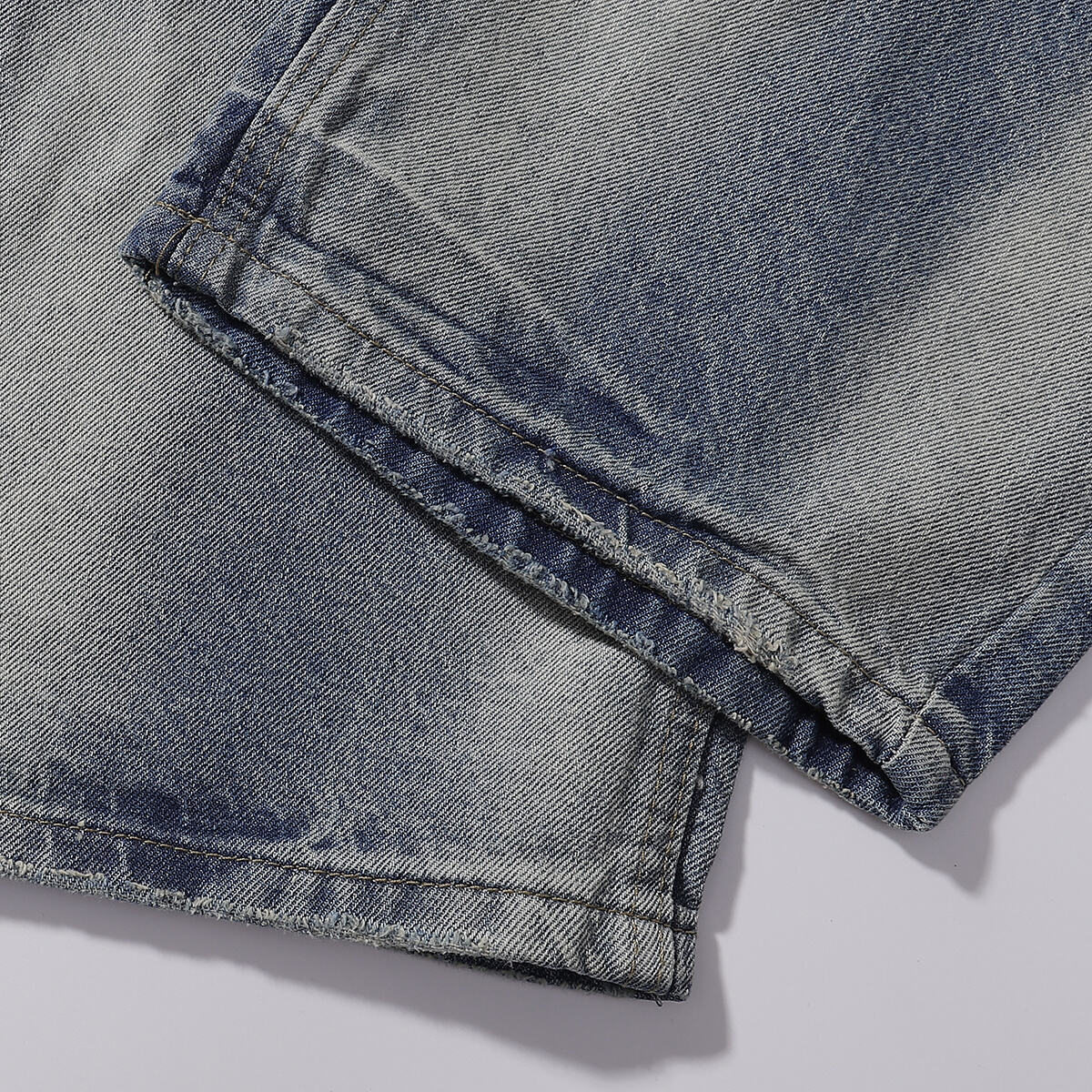 Heavy Wash High-Rise Straight Leg Jeans