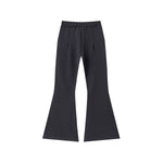 Women's Pleated Flared Plush Trousers