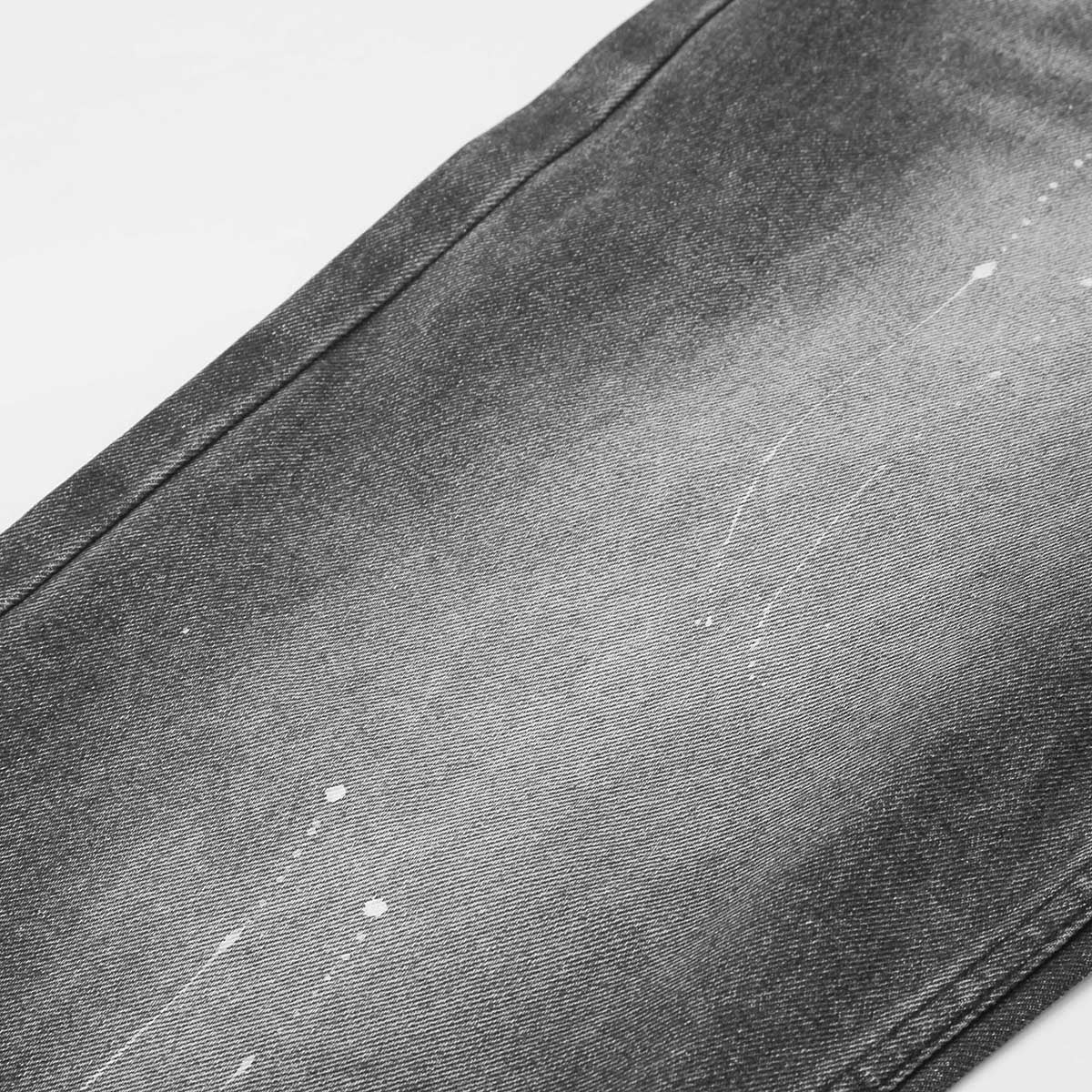 Loose Fit Gray Paint-Splatter Jeans