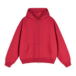 Heavyweight Double-Slider Zipper Fleece Hoodie