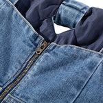 Women's Denim Bow Strappy Mini Dress