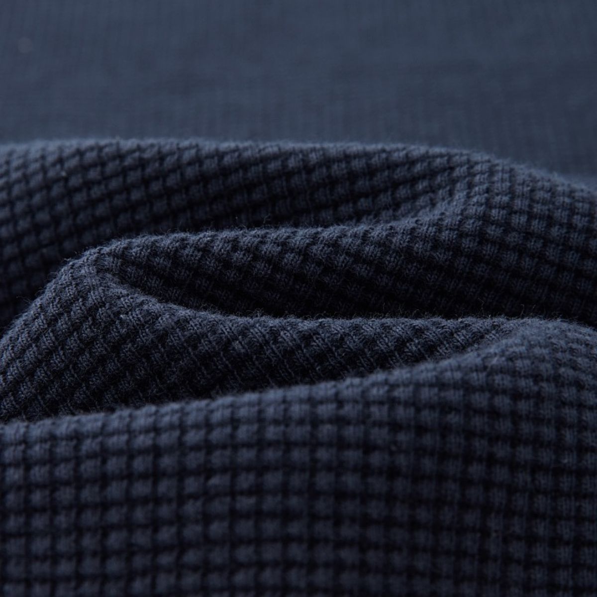 260G Waffle Knit Boxy Long Sleeve Tee