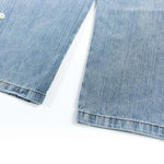 Vintage Slub Embroidered Curved Blade Relaxed Jeans