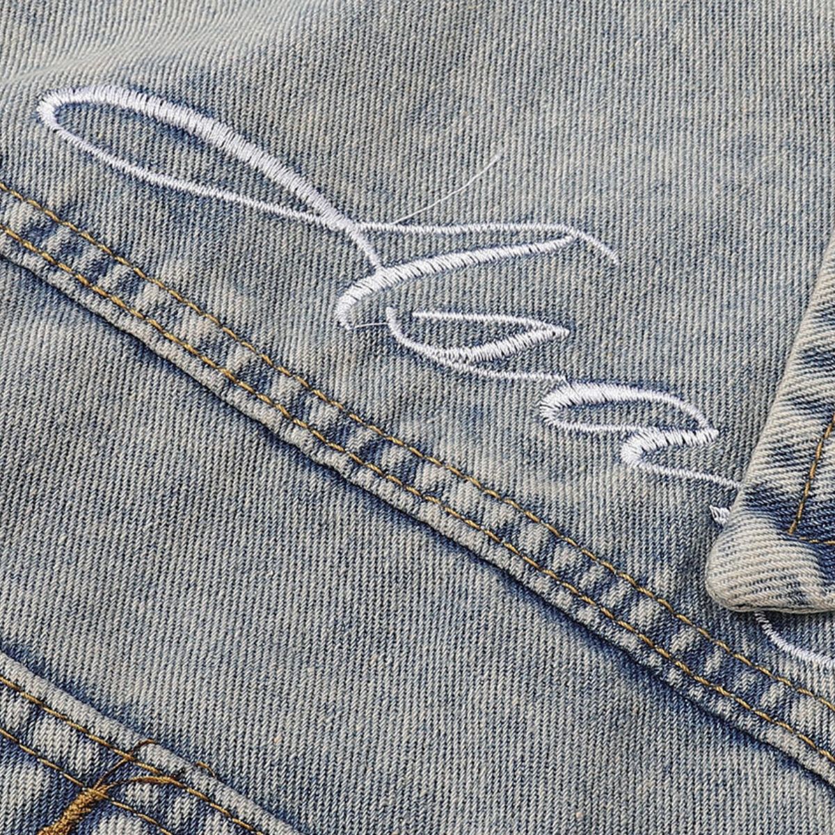 Raw Edge Star Denim Trucker Jacket