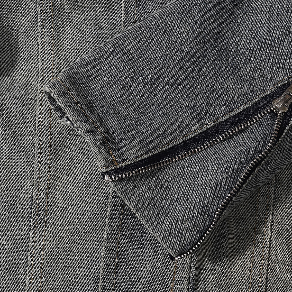 Washed Faded Oversized Denim Jacket