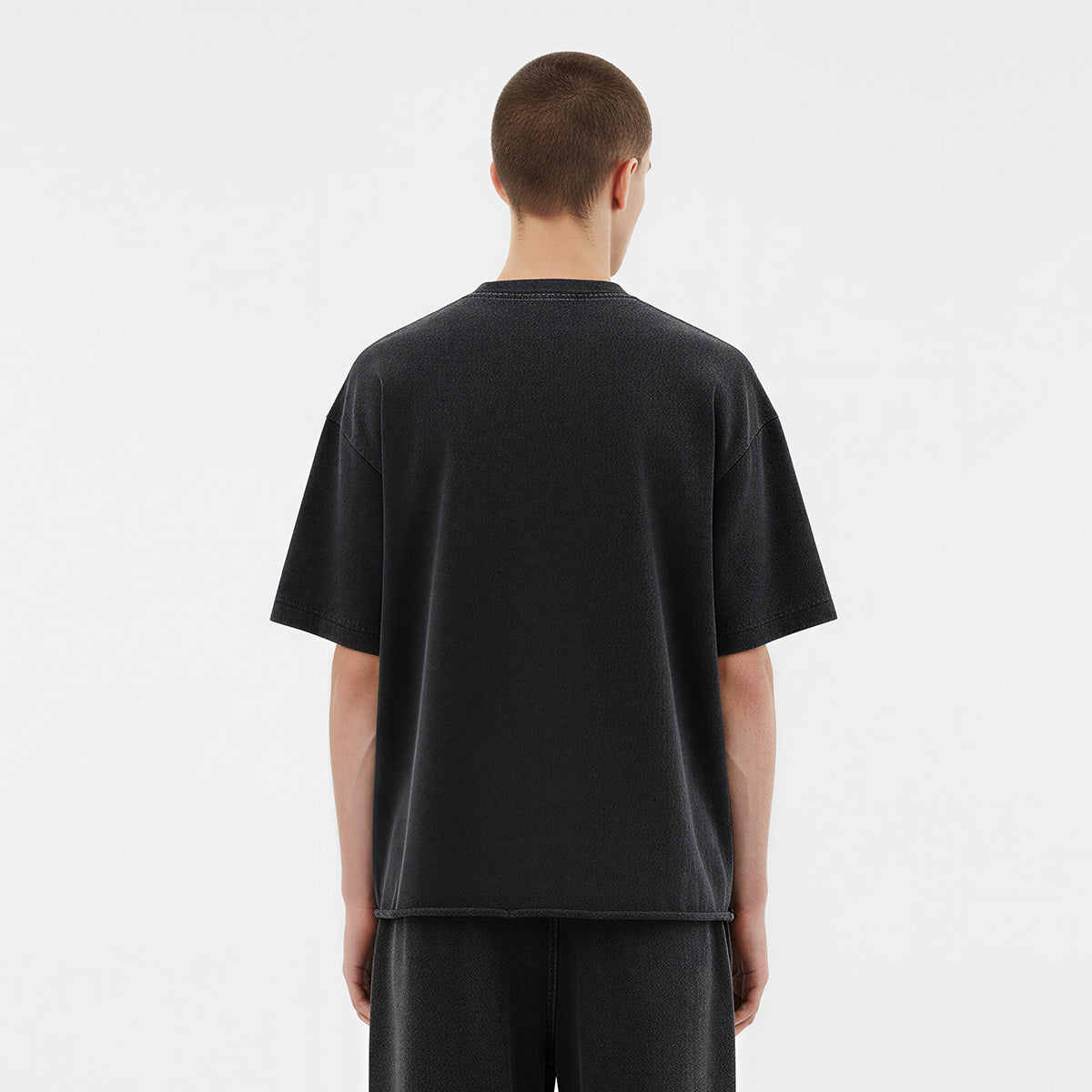 Utility Pocket Distressed Washed Oversized Street Tee