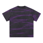 Stripe Tie-Dye Distressed Edge Tee 250gsm