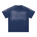 Dark Blue Loose Fit Faded Tee 250gsm