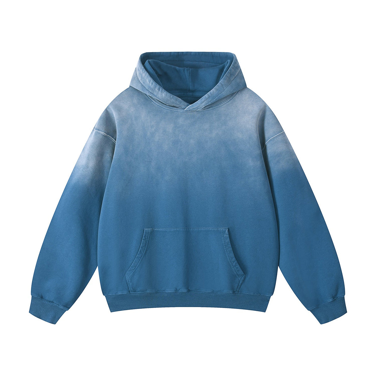 Stone Wash Kangaroo Pocket Hoodie-INNBLAC Fashion Apparel