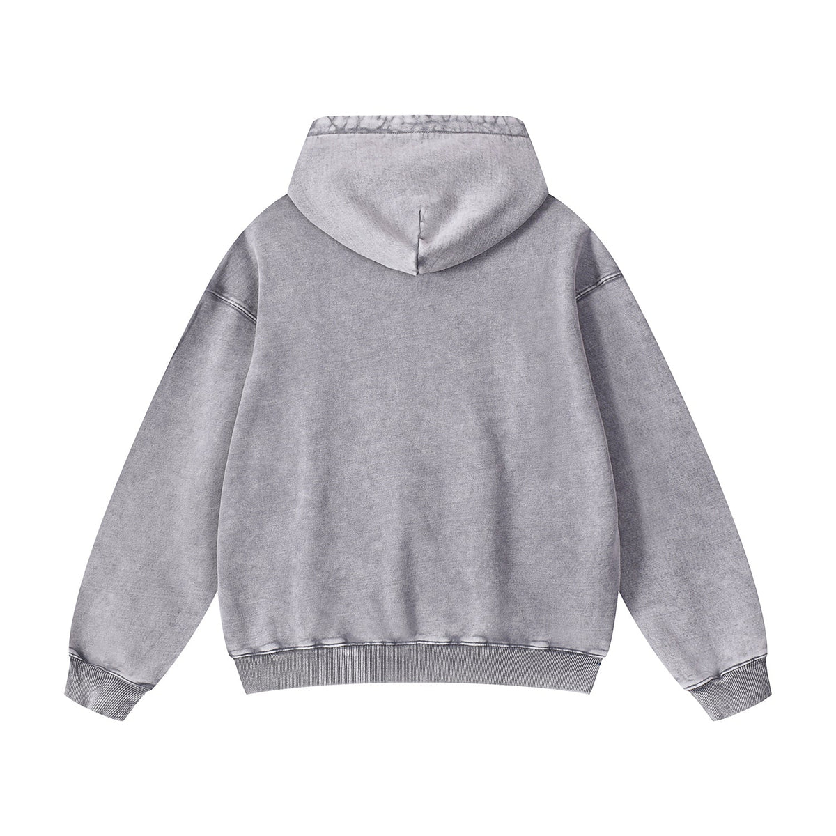 Washed Faded Kangaroo Pocket Hoodie-INNBLAC Fashion Apparel
