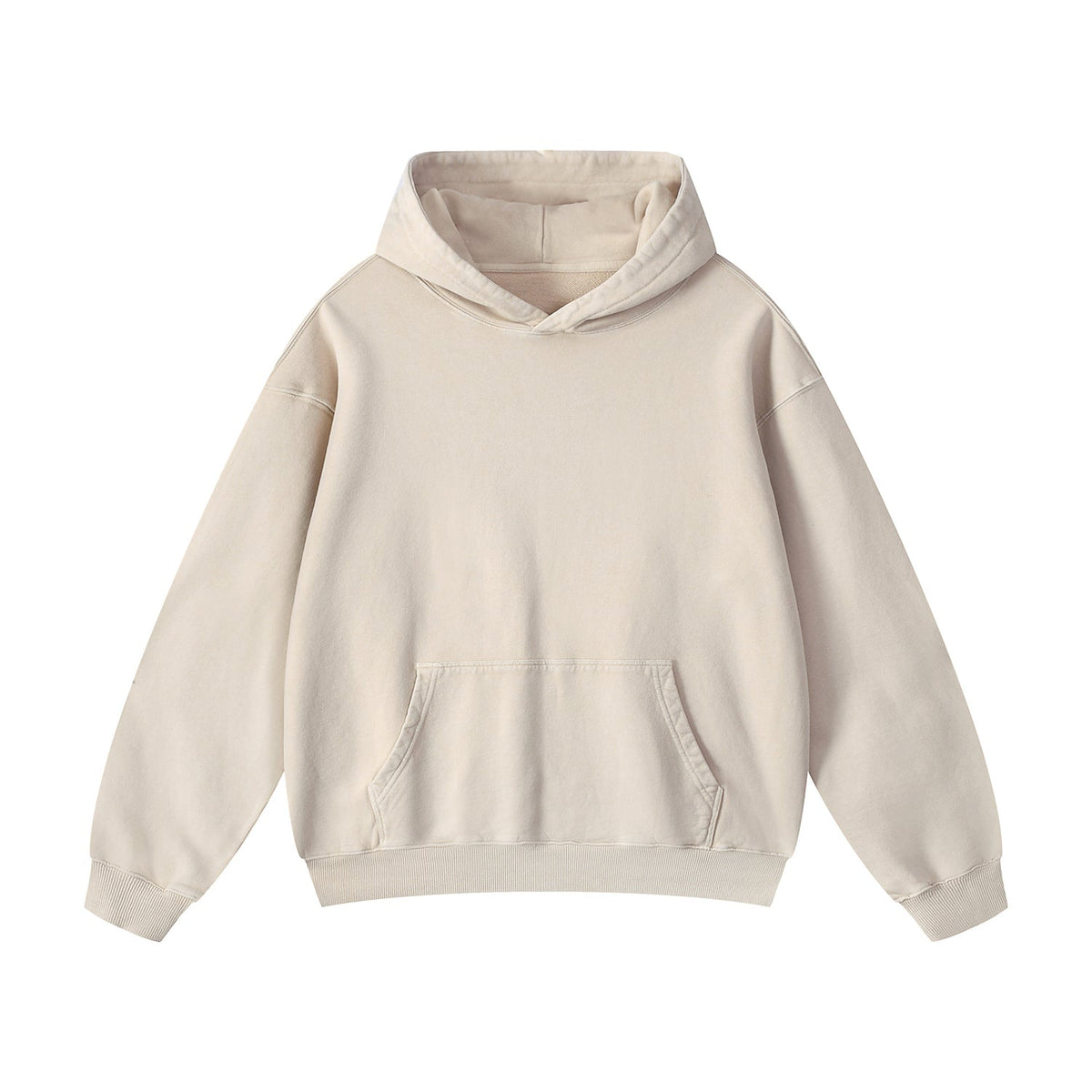 Washed Faded Kangaroo Pocket Hoodie-INNBLAC Fashion Apparel