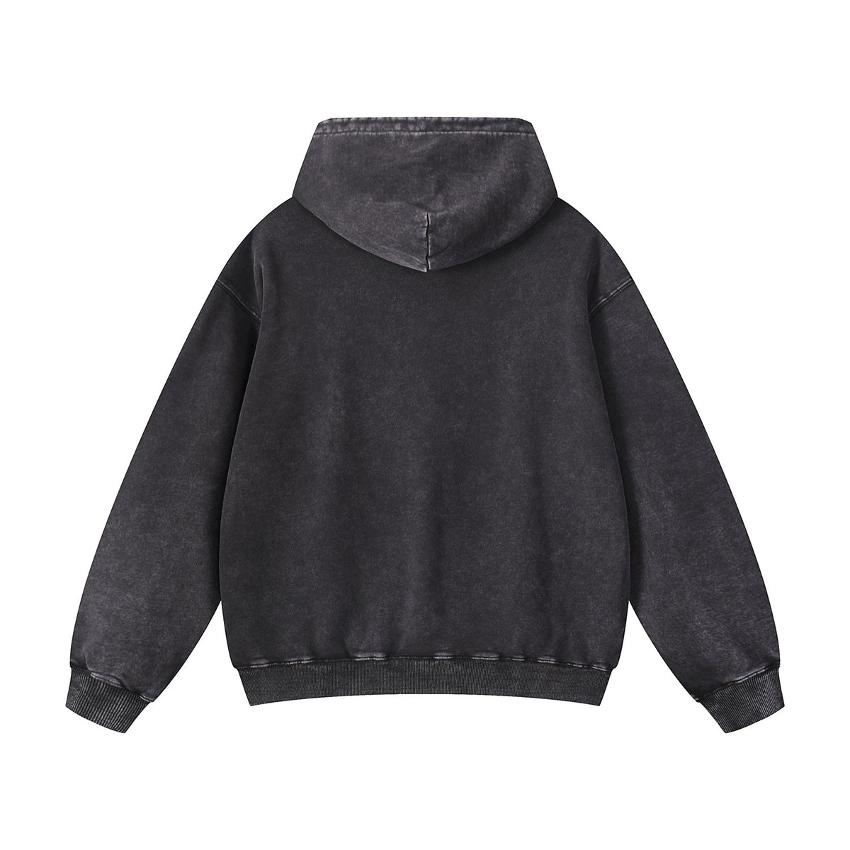 Washed Faded Kangaroo Pocket Hoodie-INNBLAC Fashion Apparel