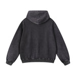 Washed Faded Kangaroo Pocket Hoodie-INNBLAC Fashion Apparel