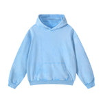 Washed Faded Kangaroo Pocket Hoodie-INNBLAC Fashion Apparel