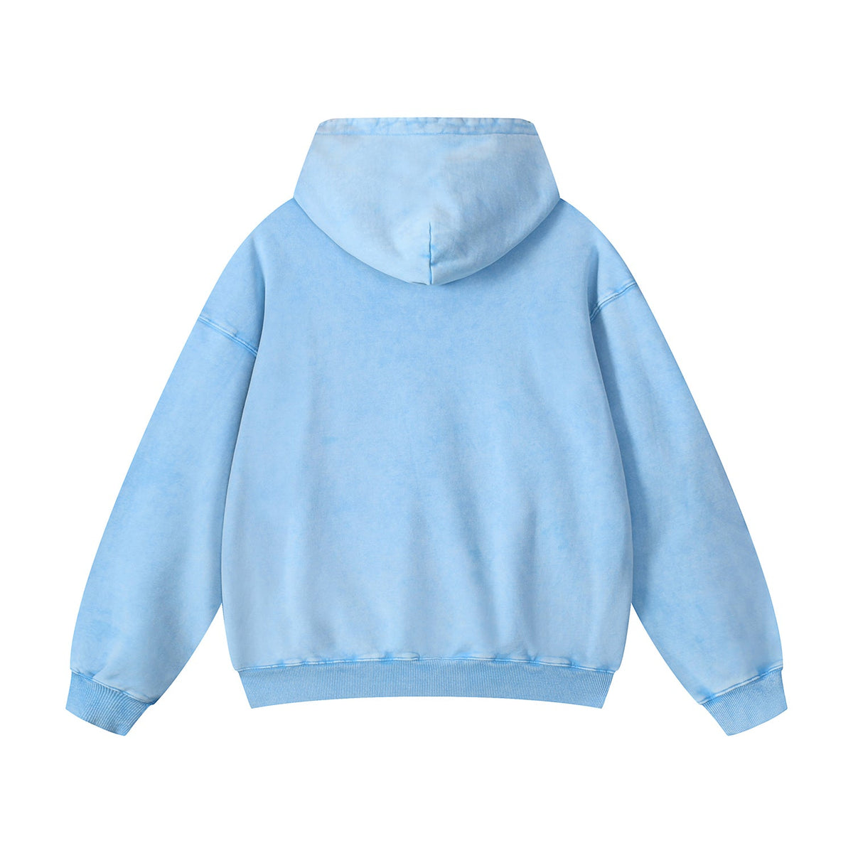 Washed Faded Kangaroo Pocket Hoodie-INNBLAC Fashion Apparel