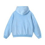 Washed Faded Kangaroo Pocket Hoodie-INNBLAC Fashion Apparel