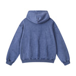 Washed Faded Kangaroo Pocket Hoodie-INNBLAC Fashion Apparel