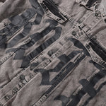 "BODY" Graphic Distressed Denim Jacket