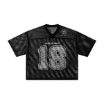 Retro Mesh Cropped Football Jersey Number 18