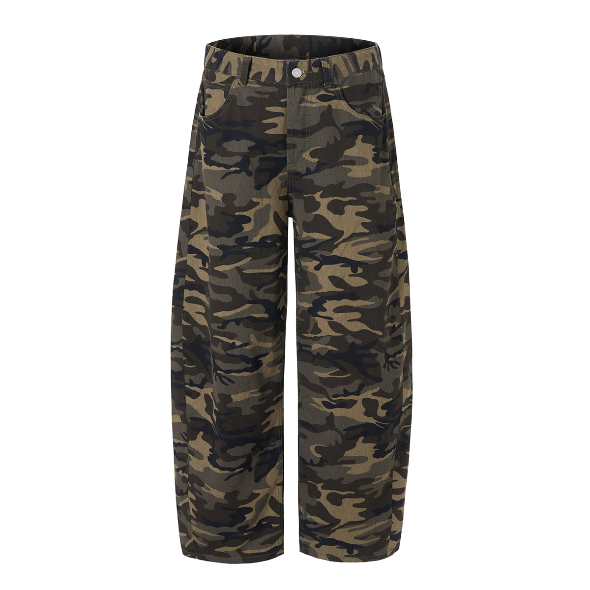 Camo Wide Leg Tactical Pocket Streetwear Pants