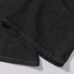 Star Pattern Lace Up High Waist Denim Jeans