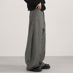 High Waisted Striped Wide Leg Casual Pants