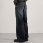 Dark Washed High Waist Boyfriend Loose Jeans