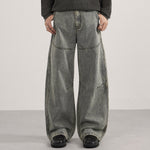 Wide Leg High Waist Distressed Denim Jeans