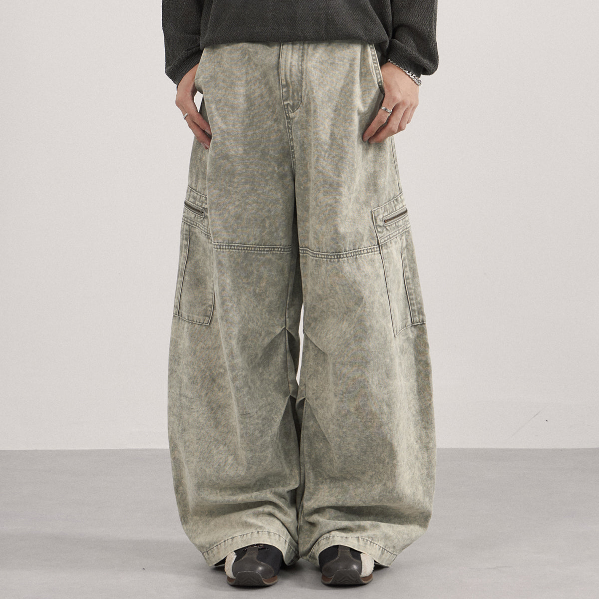 High Waist Utility Pocket Cargo Pants