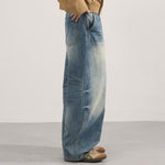 Curved Blade Wide Leg High Waist Vintage Jeans