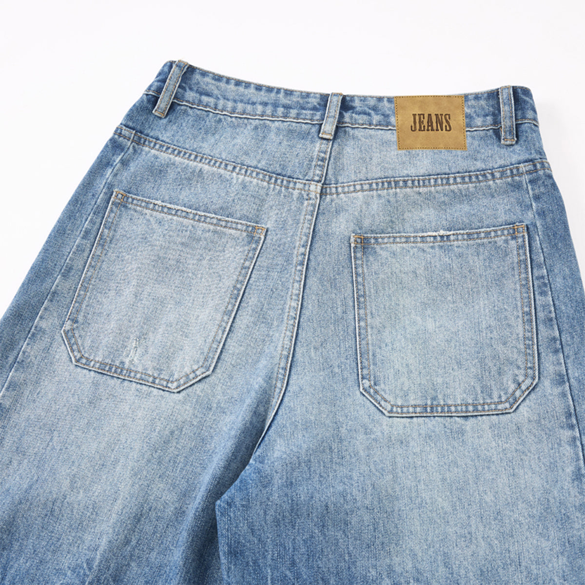 Loose Pleated Wide Leg Scimitar Jeans