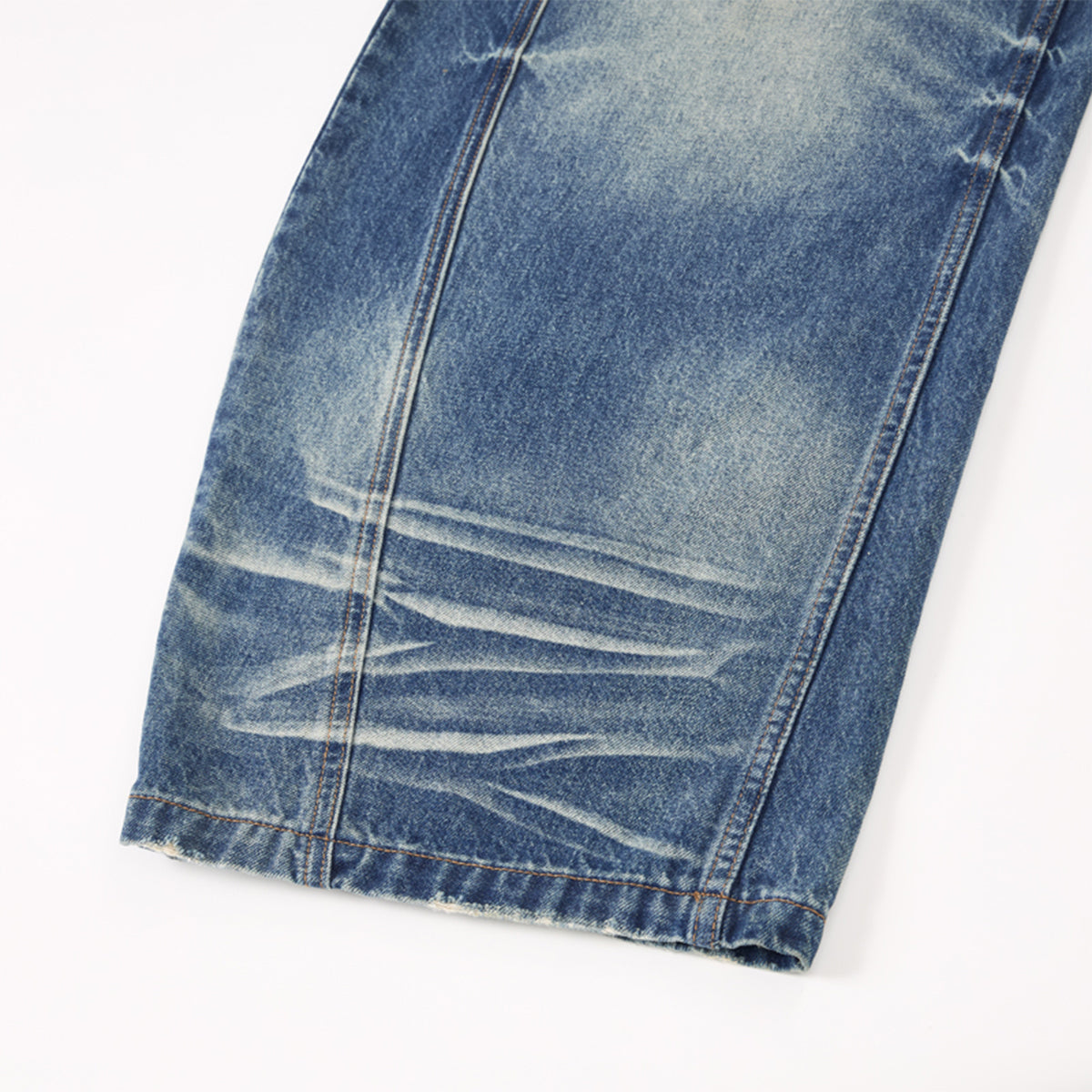 Wide Leg Vintage Washed Distressed Denim Pants