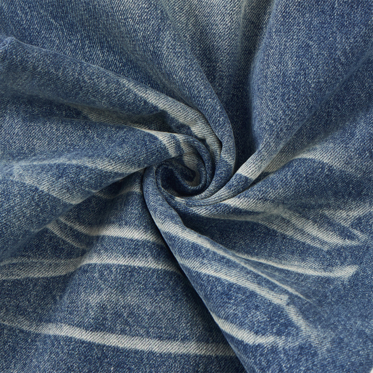 Wide Leg Vintage Washed Distressed Denim Pants