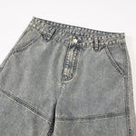 Wide Leg High Waist Distressed Denim Jeans