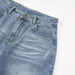 Comfort Fit Light Blue Wide Leg Everyday Jeans