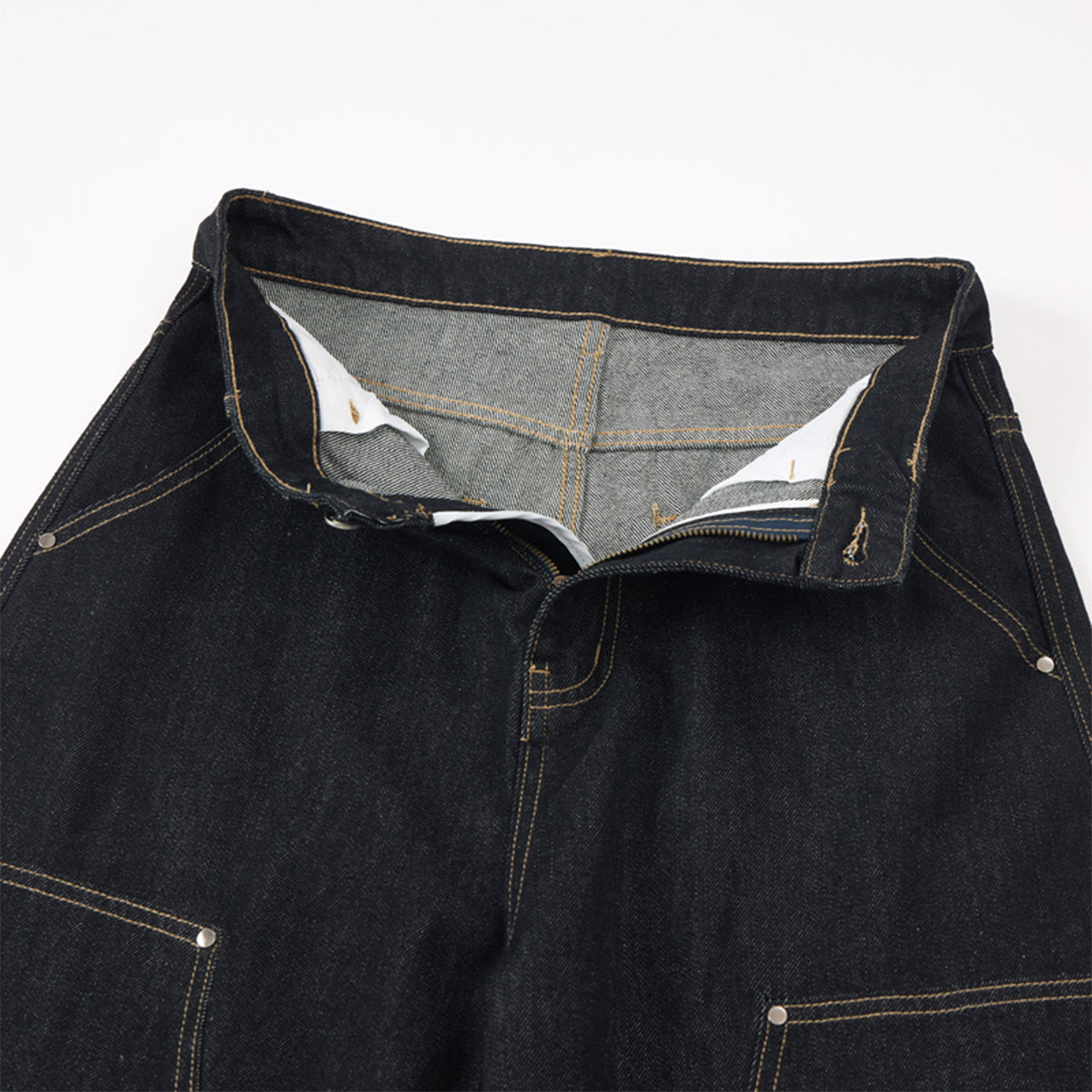 Black Cargo High Waist Wide Leg Jeans